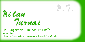 milan turnai business card